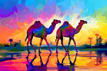 Wpap Stail A Pair Of Camels Are Walking