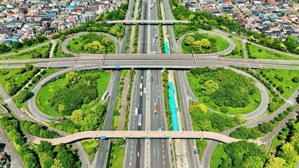 Poster - 高速道路　空撮　タイムリマップ