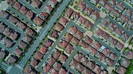 Aufkleber - Modern residential area and communication network concept. Internet of Things. Smart house.