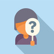 Anonymous person icon flat vector. Hidden human. People avatar face