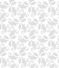 Wall Mural - Floral vector light ornament. Seamless abstract classic background. Pattern with repeating floral elements. Ornament for wallpaper and packaging