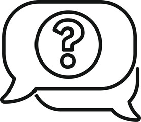 Poster - anonymous chat icon outline vector. human hidden message. person user mark profile