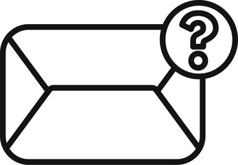 Poster - anonymous mail icon outline vector. new hidden message. who guess