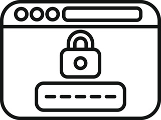 Poster - anonymous web surfing page icon outline vector. mark person. guess who