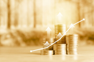 Stock market or forex trading graph and candlestick chart suitable for financial investment concept. Economy trends background for business idea and all art work design. Abstract finance background