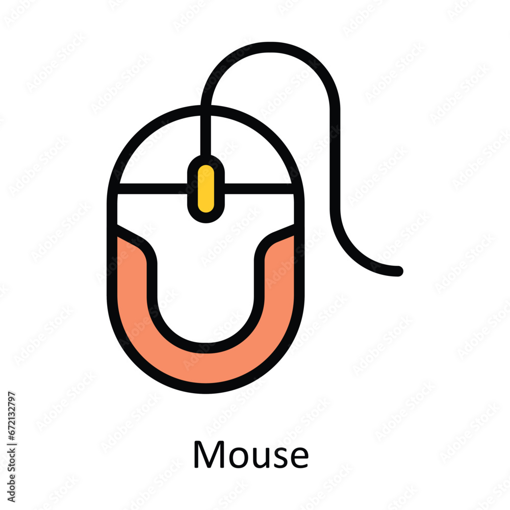 Mouse Vector File Image Mouse vector Filled outline Design illustration. Symbol on White ...