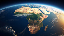 Africa Continent From Space. Satellite View