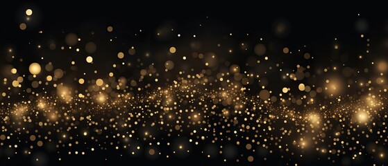 Wall Mural - golden christmas delight: festive vector background with glitter and confetti on a stylish black can