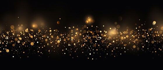 Wall Mural - golden christmas delight: festive vector background with glitter and confetti on a stylish black can