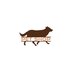 Sticker - Pet shop dog logo isolated on transparent background