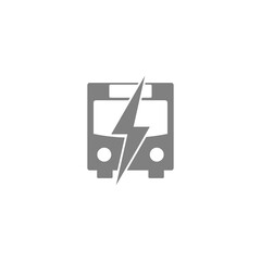 Poster - Electric bus icon isolated on transparent background