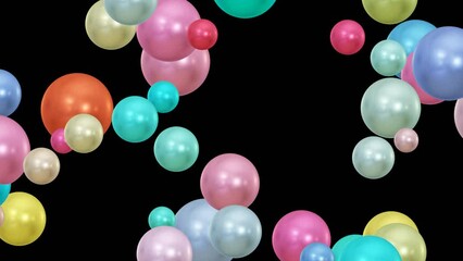 Poster - Abstract colorful spheres background rotation animation