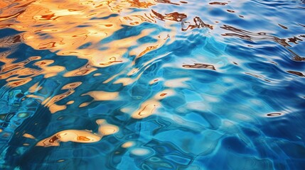 Wall Mural - Gorgeous design of blue water reflecting sunlight