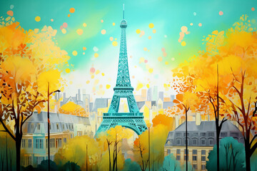 Wall Mural - eiffel tower