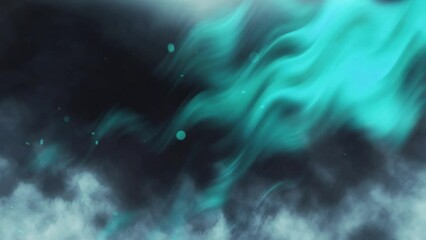 Poster - Magic light blue waves. Abstract background.