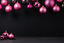 Black And Pink Christmas Tree Decoration Copy Scape