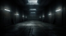 Spooky Dark Corridor, Generative AI.

