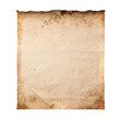 old paper with burnt edges isolated on transparent background Remove png, Clipping Path