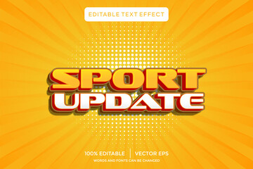 Wall Mural - sport update 3D text effect template