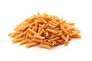 Poster - Generative AI : Penne rigate pasta isolated on transparent or white background