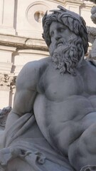 Wall Mural - Statue of Zeus in Bernini's fountain of Four Rivers in Piazza Navona, Rome