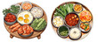 Korean food table illustration