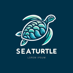 vector logo of a turtle