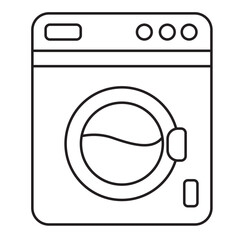 Wall Mural - Laundry washing machine line icon