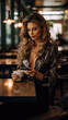 © ACE STEEL D - Sophisticated Woman In An Upscale Cafe  , Background Image, Best Phone Wallpapers