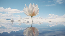 Infinite Mirror Reflection Of A Single Tulip, Blossoming Eternally Into The Void Ai Generative
