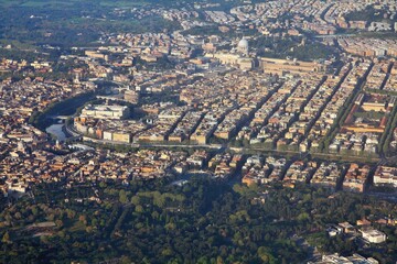 Wall Mural - Rome and Vatican aerial view