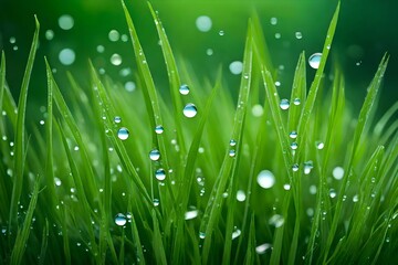 grass with dew drops