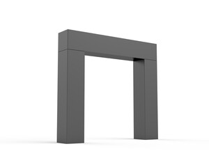 Wall Mural - Black Advertising Promotional Event Entrance Gate. 3D Illustration.