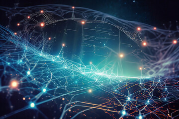 Technology background by Generative AI 