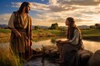 Samaritan of the well. Jesus Christ and the Samaritan woman. - Thirst for God