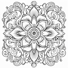 Coloring Books For Adults, Children, Black And White, Good For Children And Adults Coloring Book Pages.