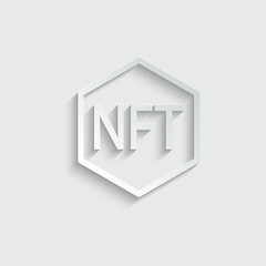 Poster - nft icon vector, cryptocurrency blockchain icon