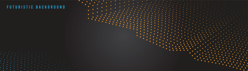 Poster - 3D black luxurious techno abstract background overlap layer on dark space with lines shape decoration.