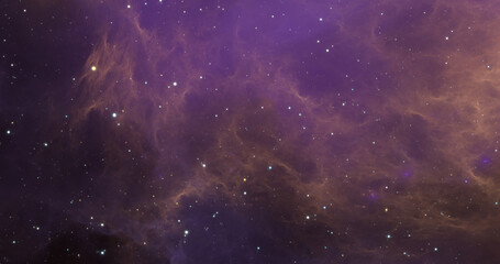 Wall Mural - Space background with nebula and shining stars. Giant interstellar cloud. Infinite universe