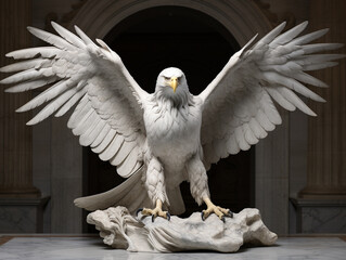 A Marble Statue of an Eagle