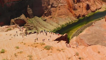 Sticker - Aerial view of Horseshoe Bend in Page, Arizona