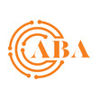 ABA letter design.ABA letter technology logo design on white background.ABA Monogram logo design for entrepreneur and business. 
