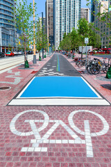 Wall Mural - Toronto bicycle lane at Harbourfront