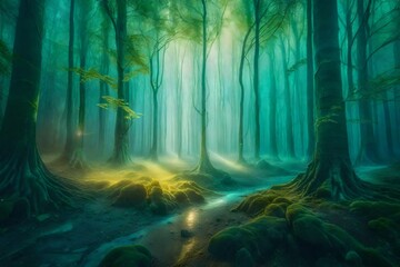 Wall Mural - forest in the morning