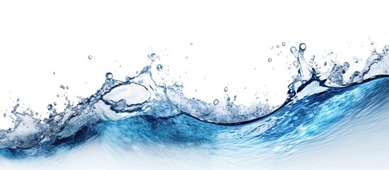  Transparent of blue water splash isolated on white background