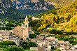 Beautiful views of the famous and picturesque town of Valldemosa Mallorca Balearic Islands Spain