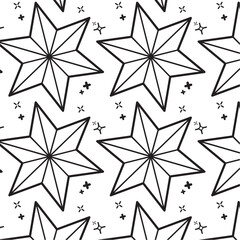 Wall Mural - Star shape seamless pattern background Vector