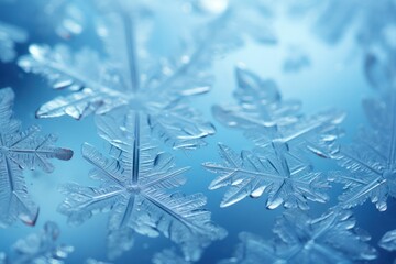 Poster - Detailed macro shot showcasing the mesmerizing beauty and complexity of ice crystals