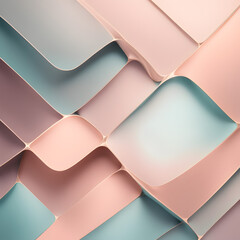 Wall Mural - Geometric shapes in pastel soft colors