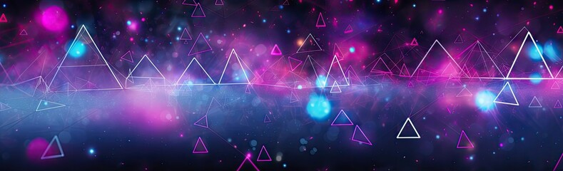 colorful abstract background with triangles and colored dots Generative AI